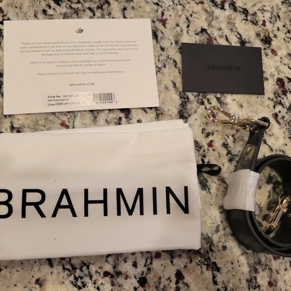 Brahmin Hallie Timeless Taupe Skein Handbag Satchel - Picture 8 of 9